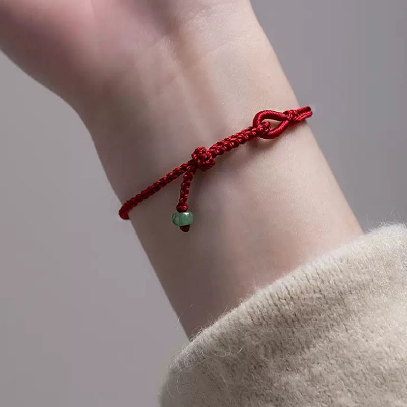 EverestArtstudios Red String Jade Connection Bracelet