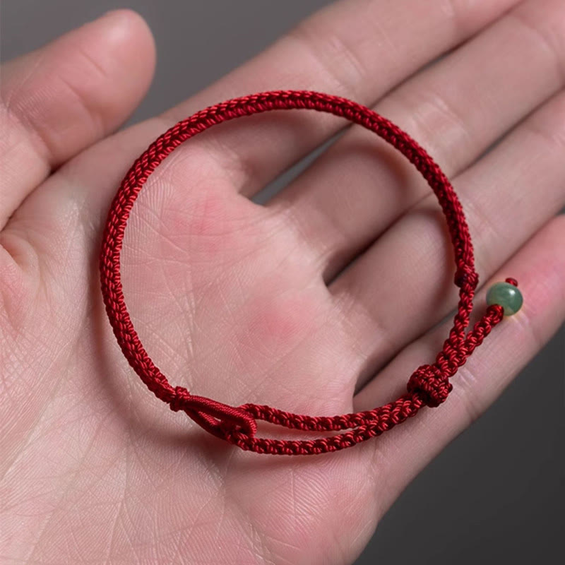 EverestArtstudios Red String Jade Connection Bracelet