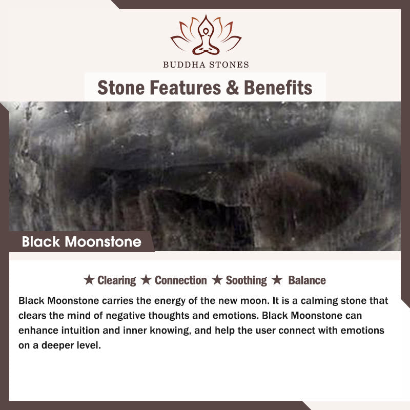 Buddha Stones Black Moonstone Soothing Bracelet