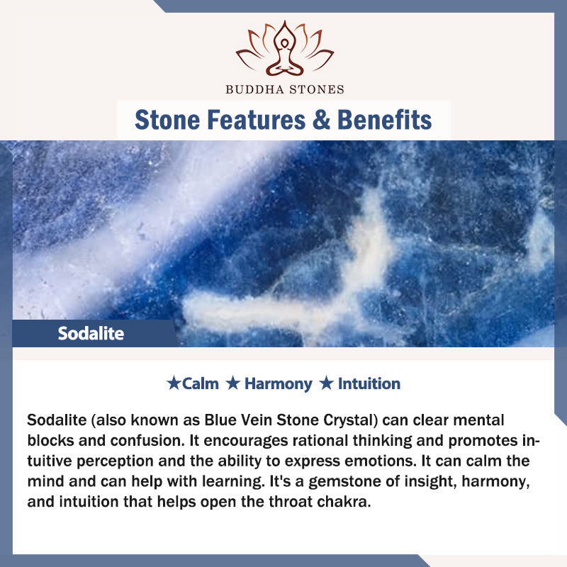 Buddha Stones Sodalite Harmony Bracelet