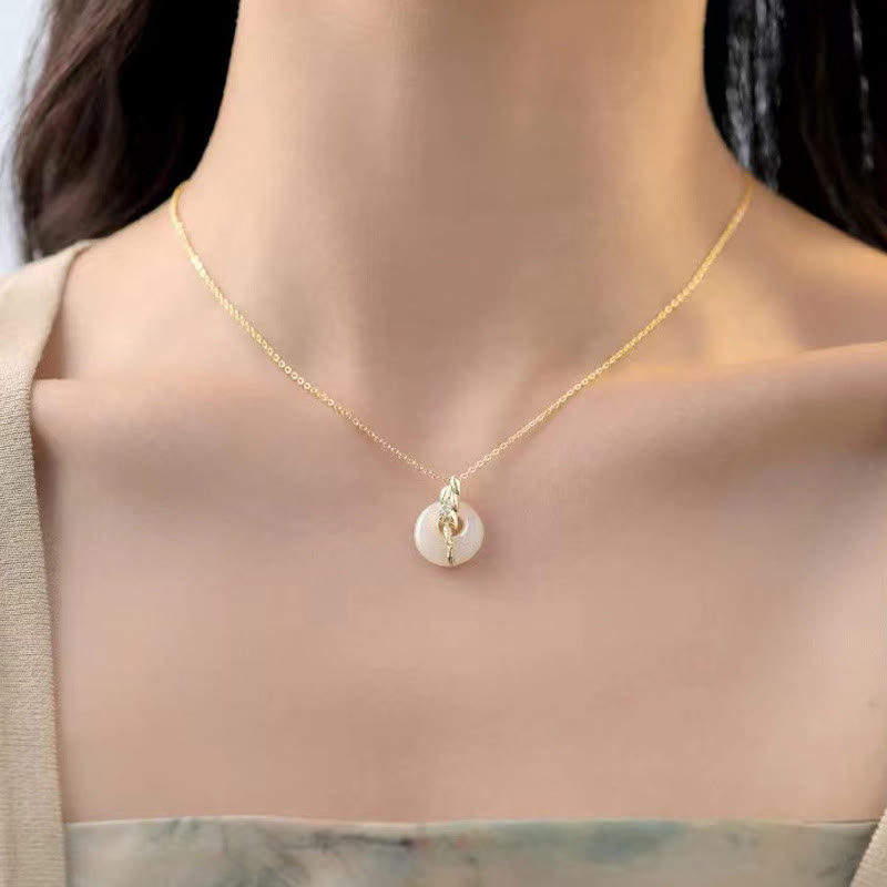 EverestArtstudios Hetian Jade 925 Sterling Silver Wheat Luck Necklace Pendant