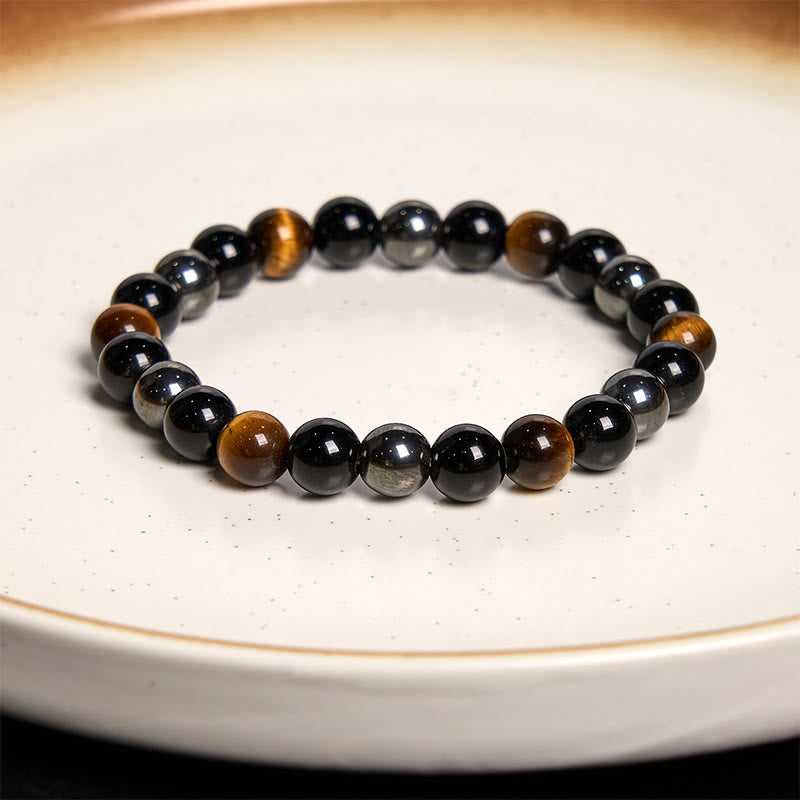 Buddha Stones "Sending You Power and Protection" Tiger's Eye Bracelet Includes Gift Message Card