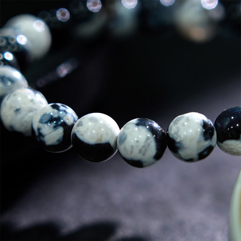 Buddha Stones Orca Agate Protection Bracelet