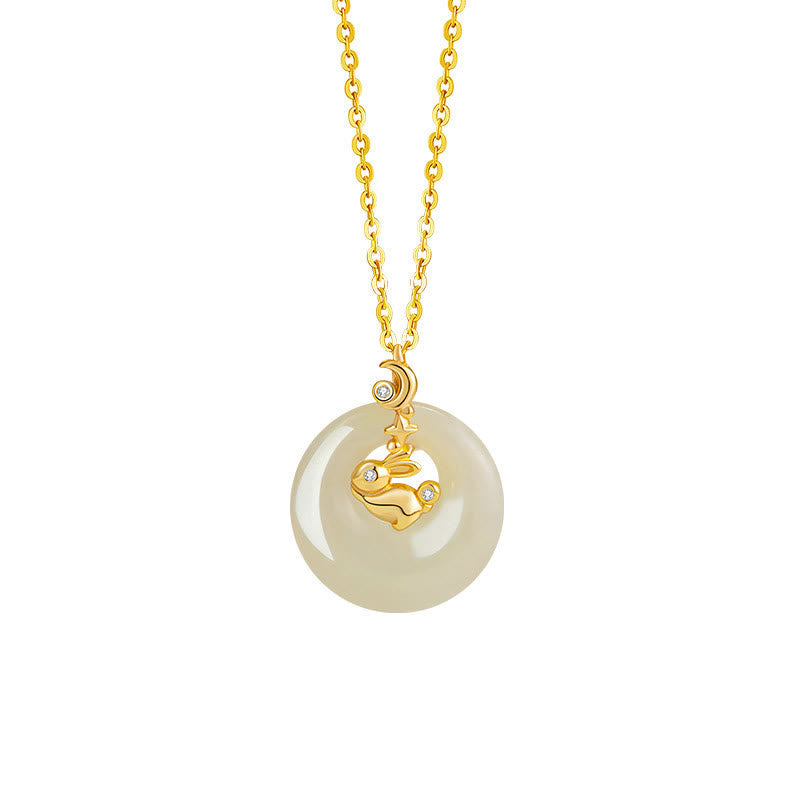 EverestArtstudios Chinese Zodiac Hetian Jade 925 Sterling Silver Abundance Necklace Pendant