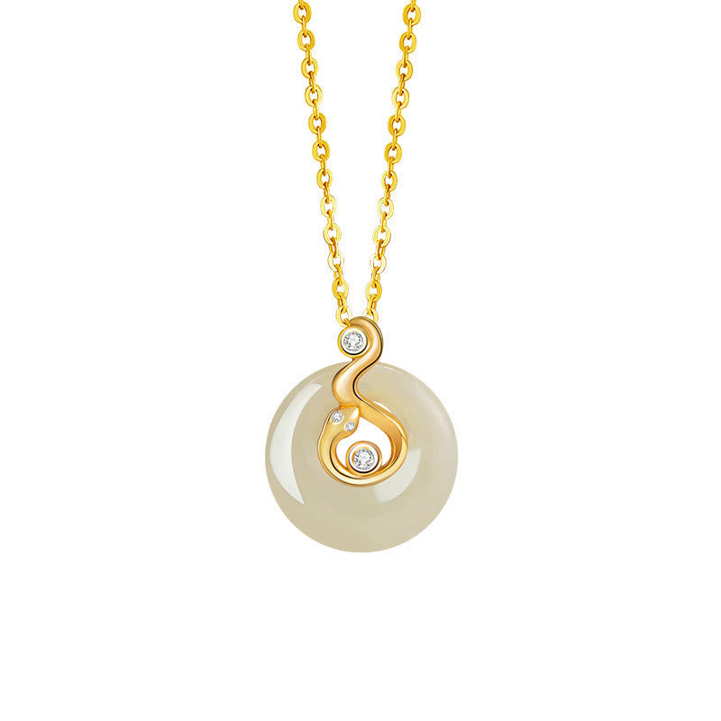 EverestArtstudios Chinese Zodiac Hetian Jade 925 Sterling Silver Abundance Necklace Pendant
