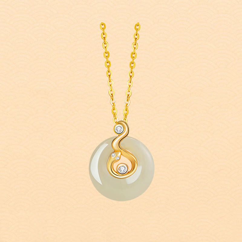 EverestArtstudios Chinese Zodiac Hetian Jade 925 Sterling Silver Abundance Necklace Pendant