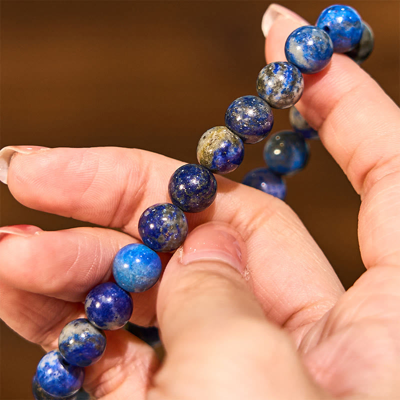 Buddha Stones Lazurite Lapis Lazuli Positive Balance Bracelet