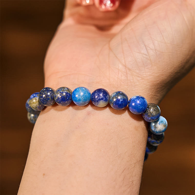 Buddha Stone Lazurite Lapis Lazuli Positive Balance Bracelet