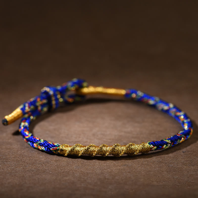 Buddha Stones Handmade Chinese Zodiac Luck Strength Braided Rope Bracelet