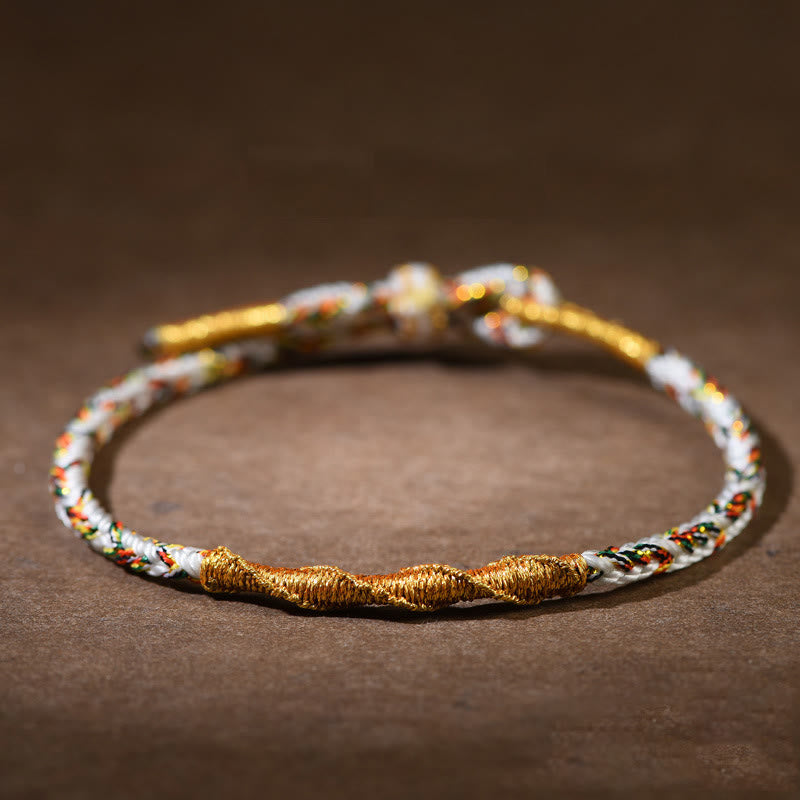 Buddha Stones Handmade Chinese Zodiac Luck Strength Braided Rope Bracelet