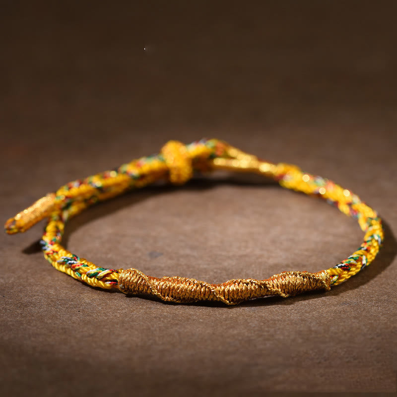 Buddha Stones Handmade Chinese Zodiac Luck Strength Braided Rope Bracelet