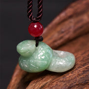 EverestArtstudios Chinese Zodiac Year of the Snake Natural Jade Luck Necklace Pendant