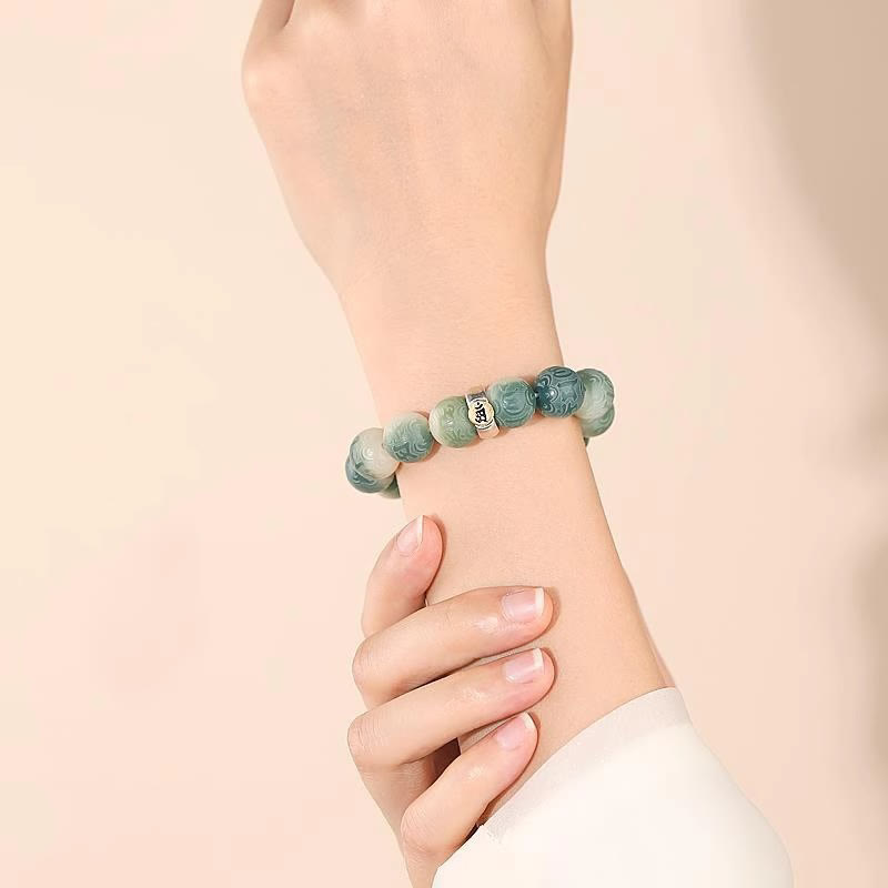Buddha Stones Chinese Zodiac Bodhi Seed Om Mani Padme Hum Engraved Wisdom Bracelet