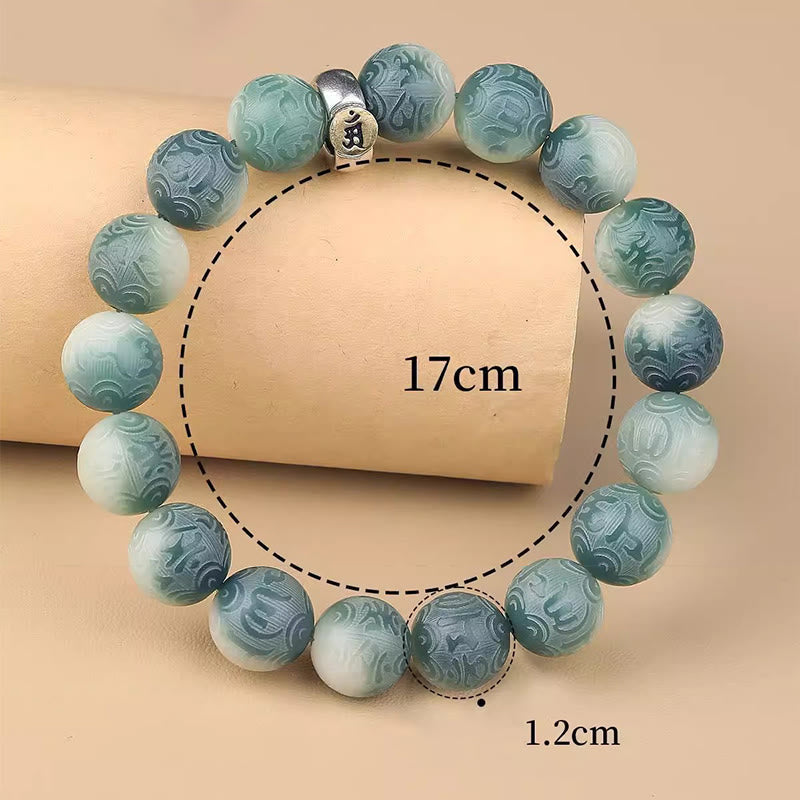 Buddha Stones Chinese Zodiac Bodhi Seed Om Mani Padme Hum Engraved Wisdom Bracelet