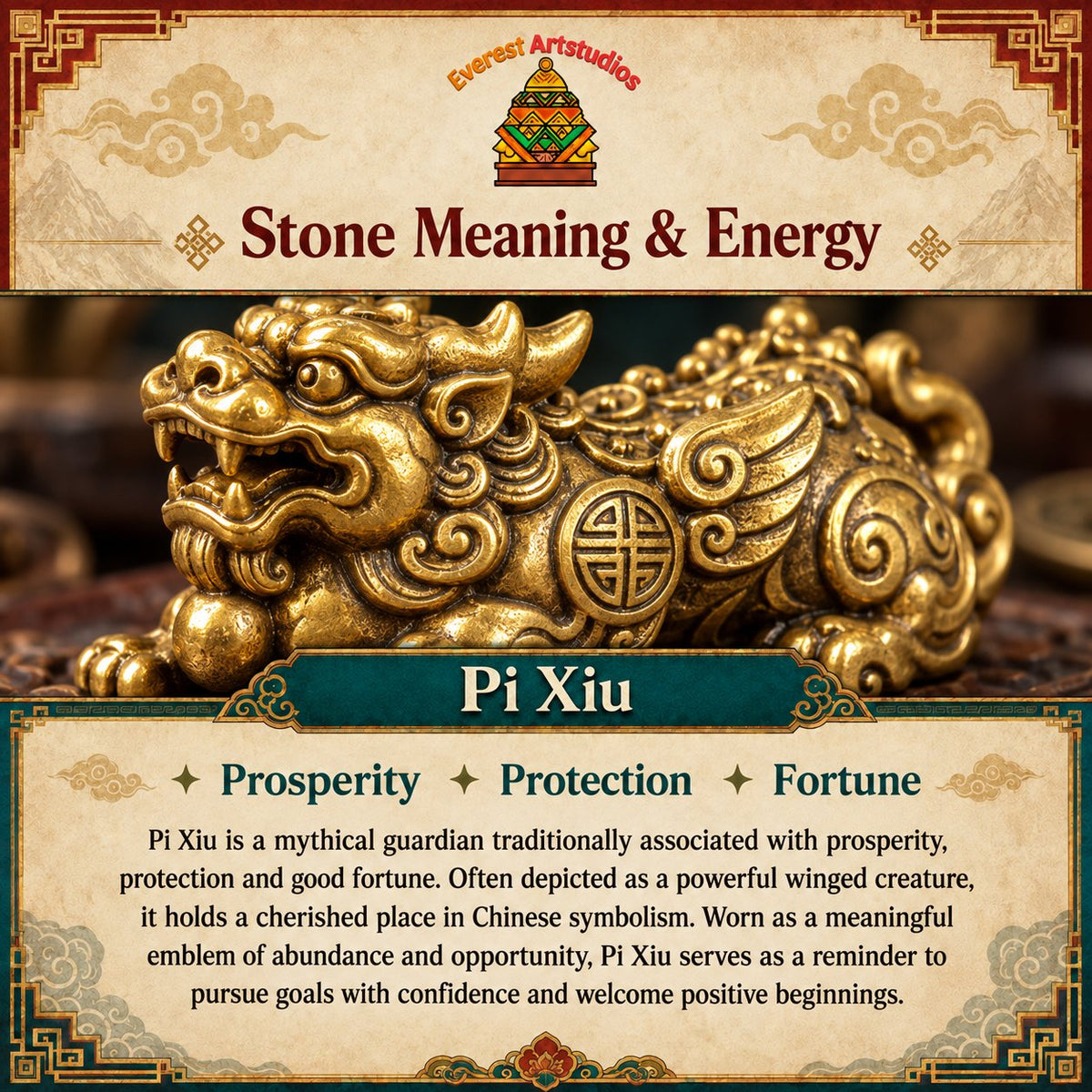 EverestArtstudios pi xiu meaning and symbolism
