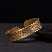 Buddha Stones Great Compassion Mantra Copper Brass Luck Self Care Bracelet Bangle