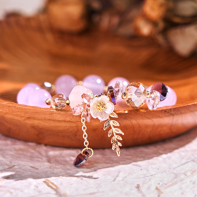 Buddha Stones Blue Crystal Amethyst Sun Stone Green Aventurine Healing Bracelet