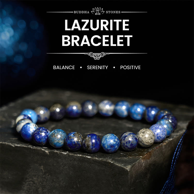 Buddha Stones Lazurite Lapis Lazuli Positive Balance Bracelet