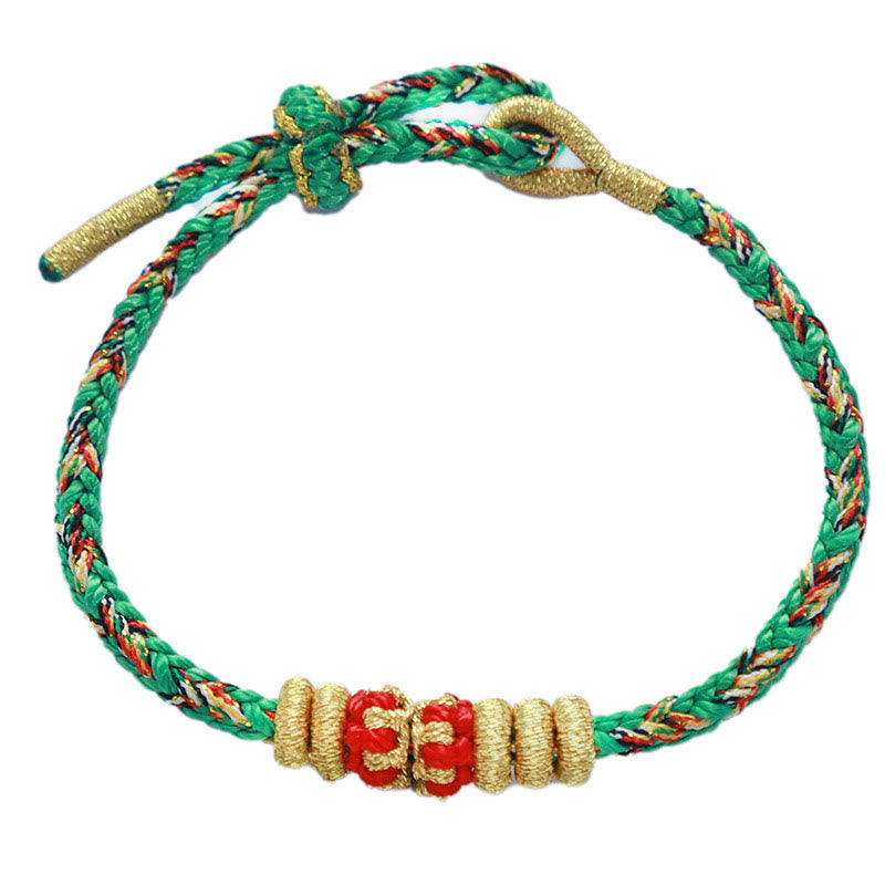 Buddha Stones Chinese Zodiac Colorful Strings Luck Bracelet