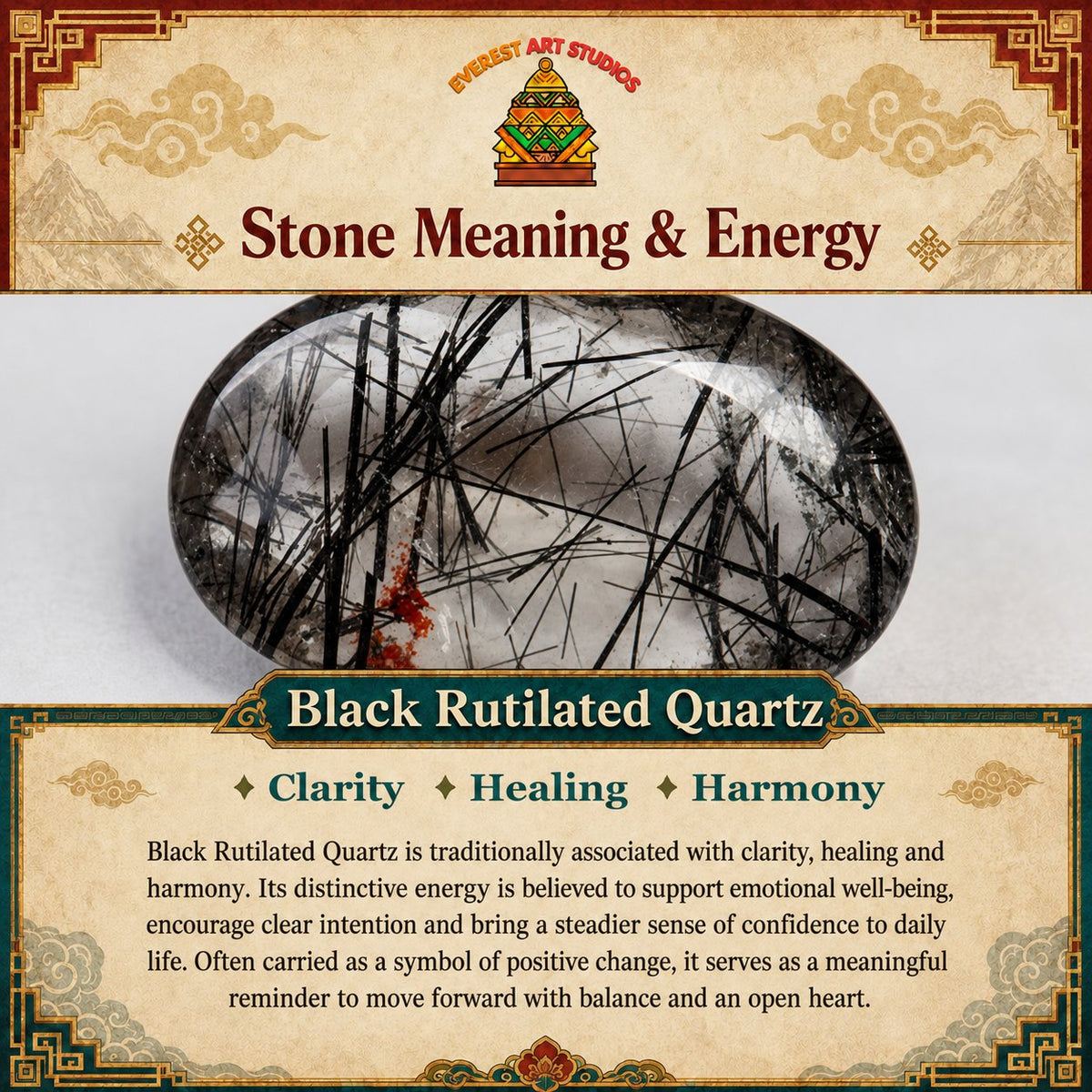 Everest Art Studios — black rutilated quartz