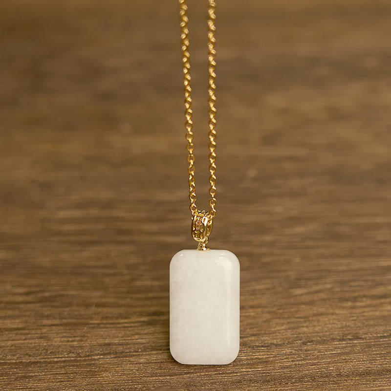 EverestArtstudios Hetian Jade Silver Prosperity Necklace Pendant