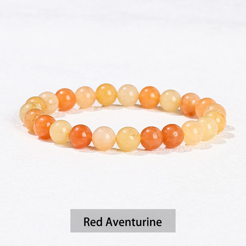 EverestArtstudios Various Crystal Stone Amethyst Green Aventurine Rose Quartz Healing Bracelet