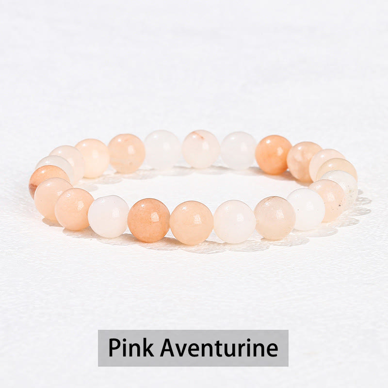 EverestArtstudios Various Crystal Stone Amethyst Green Aventurine Rose Quartz Healing Bracelet