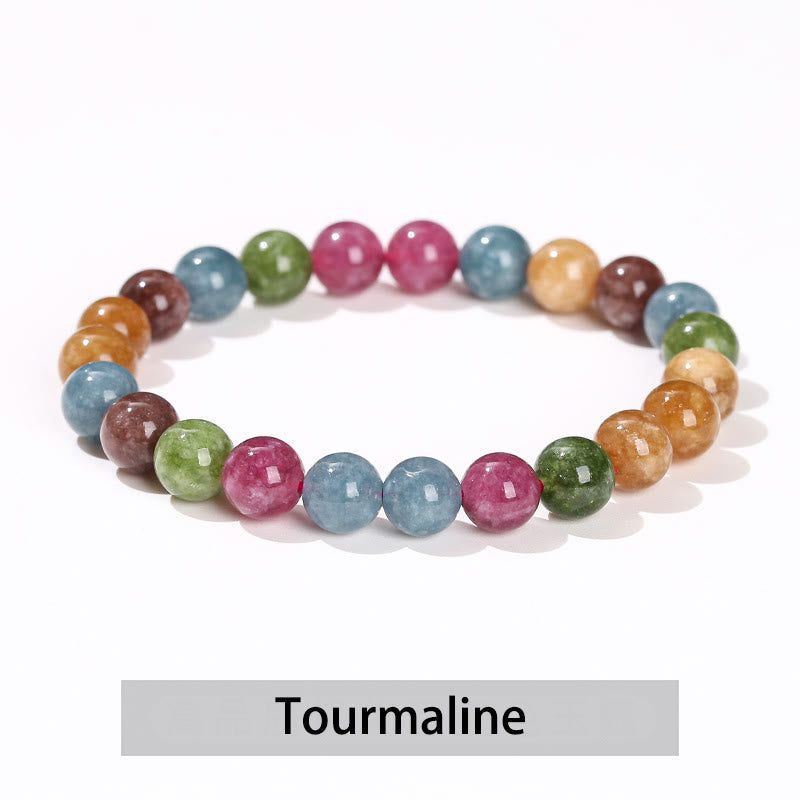 EverestArtstudios Various Crystal Stone Amethyst Green Aventurine Rose Quartz Healing Bracelet