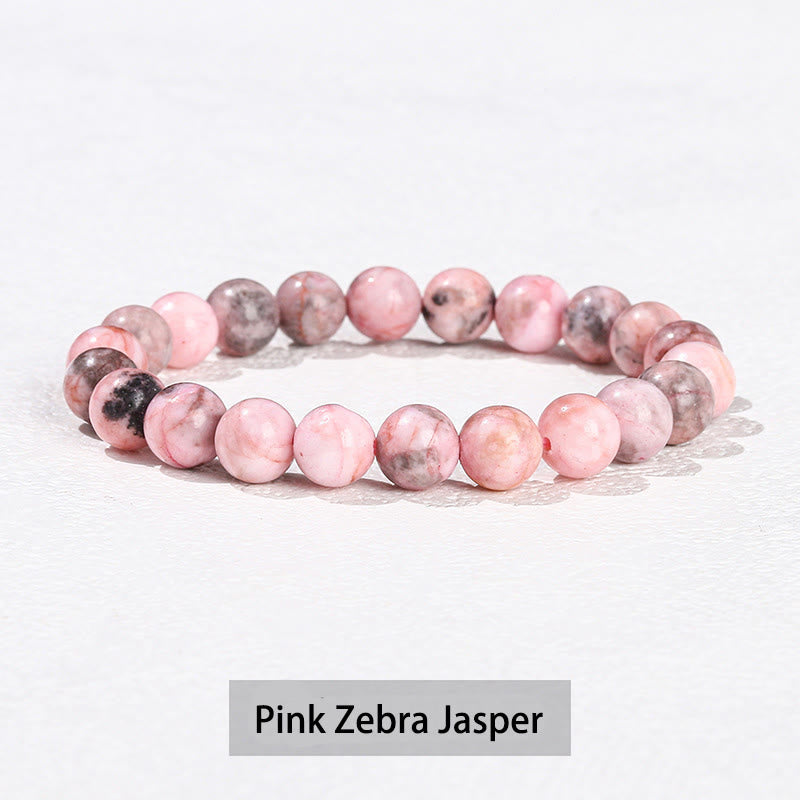 EverestArtstudios Various Crystal Stone Amethyst Green Aventurine Rose Quartz Healing Bracelet