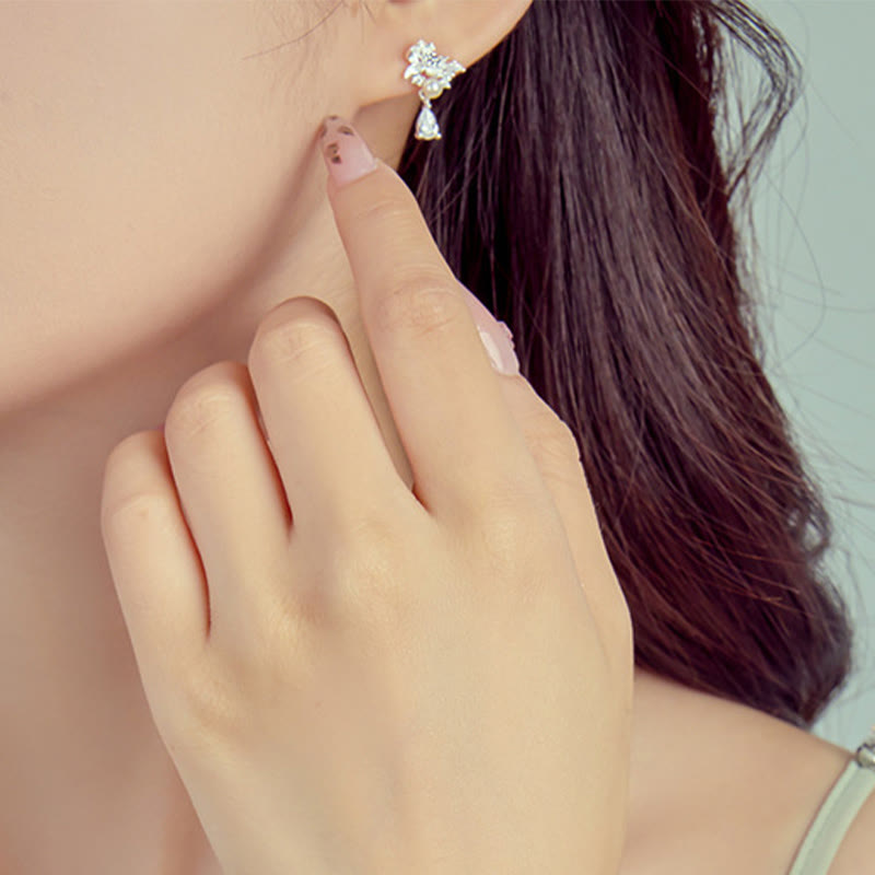 EverestArtstudios Hetian Jade 925 Sterling Silver Cubic Zirconia Pearl Abundance Earrings