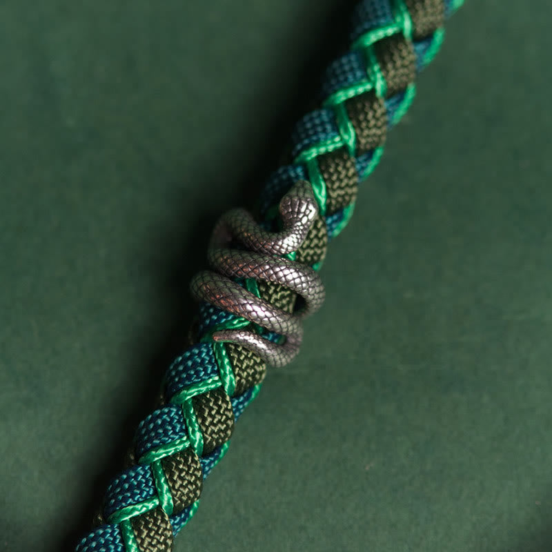 EverestArtStudios Year of the Snake 999 Sterling Silver String Protection Braided Bracelet
