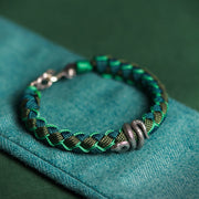 EverestArtStudios Year of the Snake 999 Sterling Silver String Protection Braided Bracelet