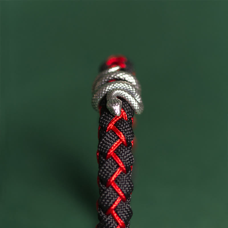 EverestArtStudios Year of the Snake 999 Sterling Silver String Protection Braided Bracelet