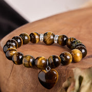 EverestArtstudios Various Crystal Green Aventurine Love Heart Balance Bracelet