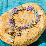EverestArtstudios Natural Amethyst Crystal Star Charm Positive Transformation Bracelet