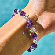 EverestArtstudios Natural Amethyst Pixiu Crystal Balance Bracelet