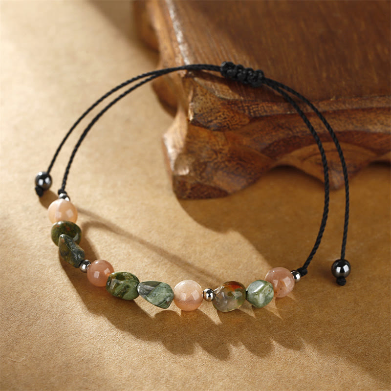 Buddha Stones You Are Amazing Rhyolite Sun Stone Positive Bracelet