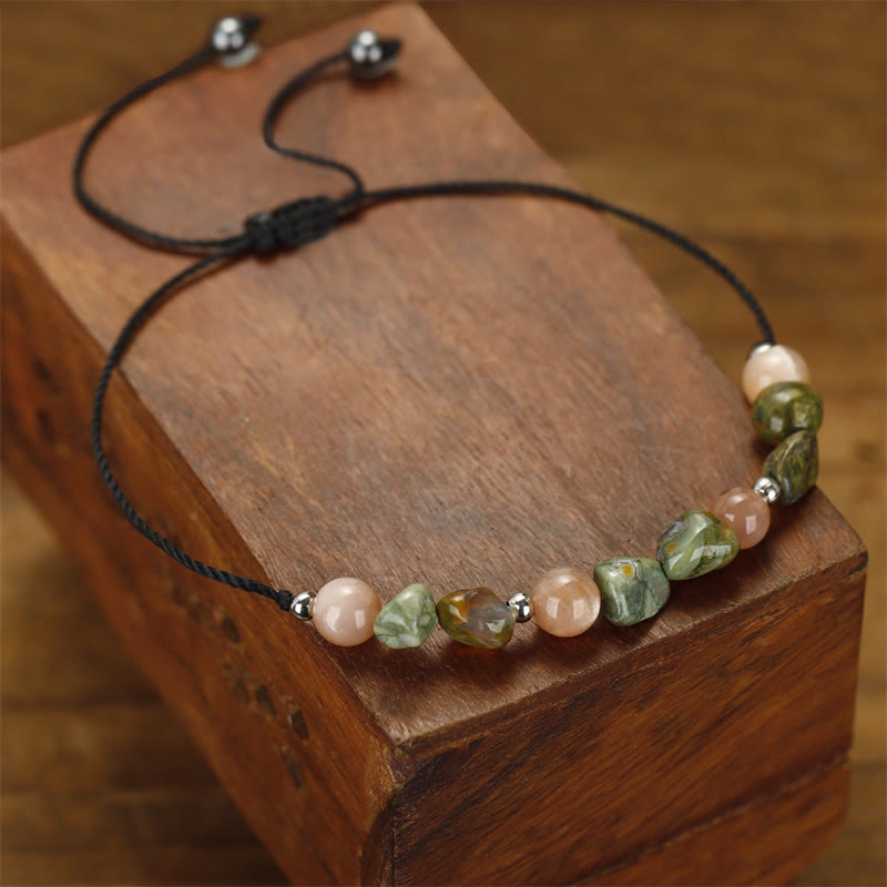 Buddha Stones You Are Amazing Rhyolite Sun Stone Positive Bracelet