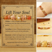 Buddha Stones Lift Your Soul Citrine Carnelian Sun Stone Happiness Bracelet
