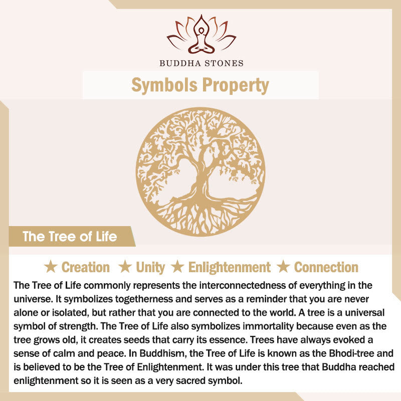 Buddha Stones Various Crystal Rose Quartz Green Aventurine Amethyst The Tree of Life Kindness Necklace Pendant