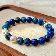 Buddha Stones Lazurite Lapis Lazuli Beads Serenity Balance Bracelet