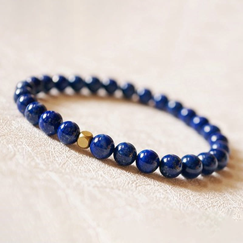 Buddha Stones 4mm Ultra-thin Lazurite Lapis Lazuli Beads Self Care Bracelet