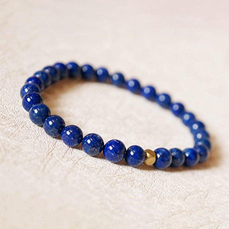 Buddha Stones 4mm Ultra-thin Lazurite Lapis Lazuli Beads Self Care Bracelet