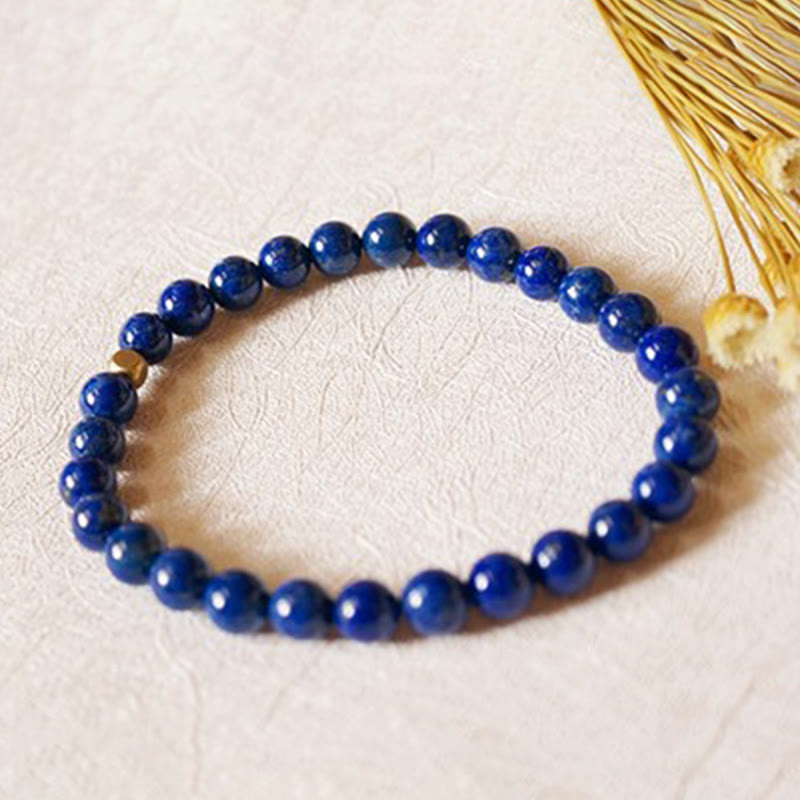 Buddha Stones 4mm Ultra-thin Lazurite Lapis Lazuli Beads Self Care Bracelet