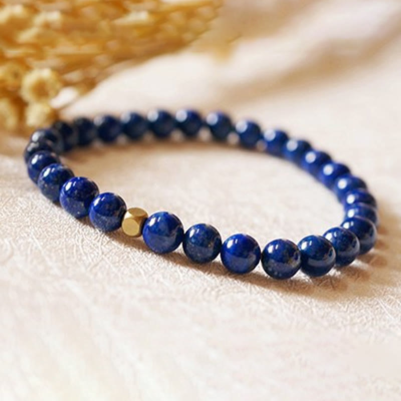 Buddha Stones 4mm Ultra-thin Lazurite Lapis Lazuli Beads Self Care Bracelet
