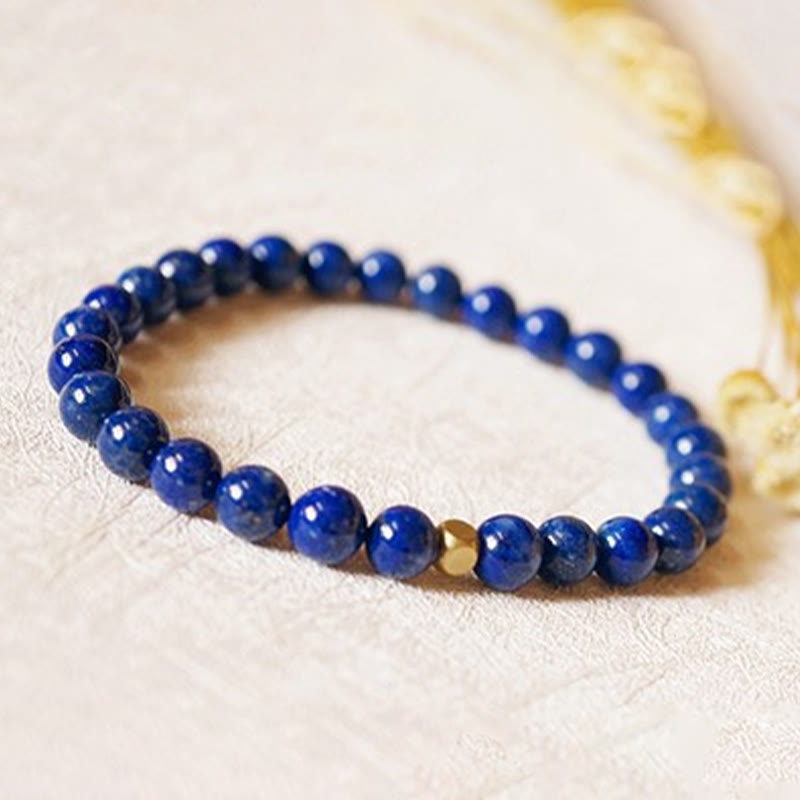 Buddha Stones 4mm Ultra-thin Lazurite Lapis Lazuli Beads Self Care Bracelet