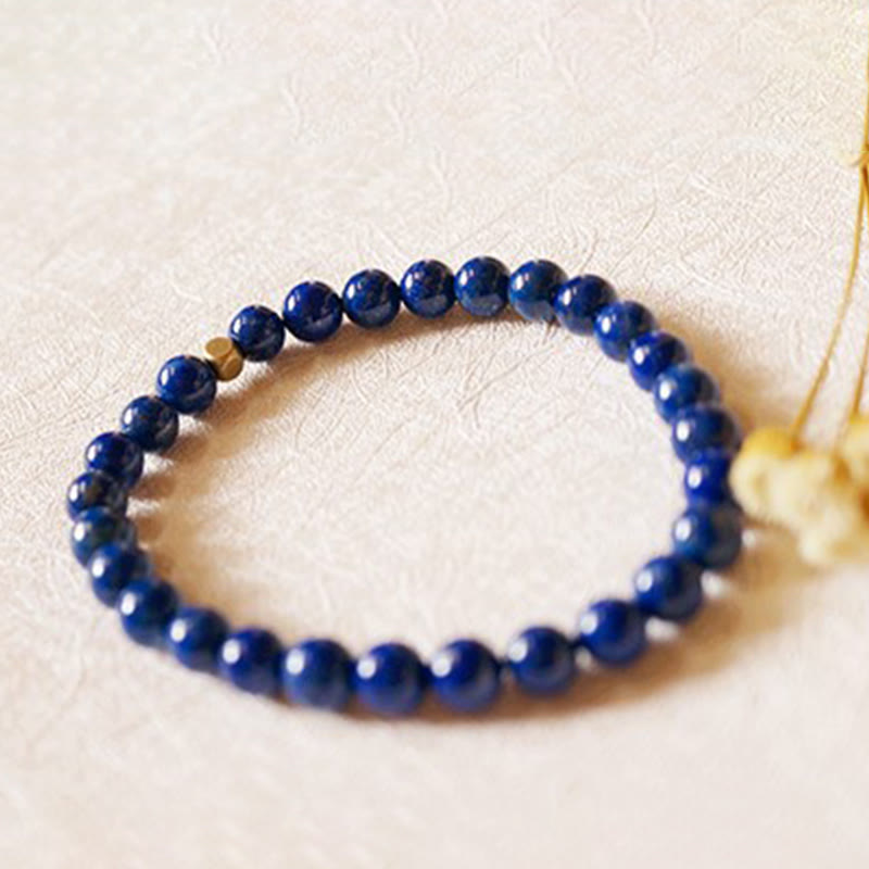 Buddha Stones 4mm Ultra-thin Lazurite Lapis Lazuli Beads Self Care Bracelet