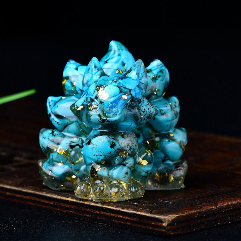 Buddha Stones Natural Various Crystal Strawberry Quartz Amethyst Nine Tailed Fox Protection Home Decoration
