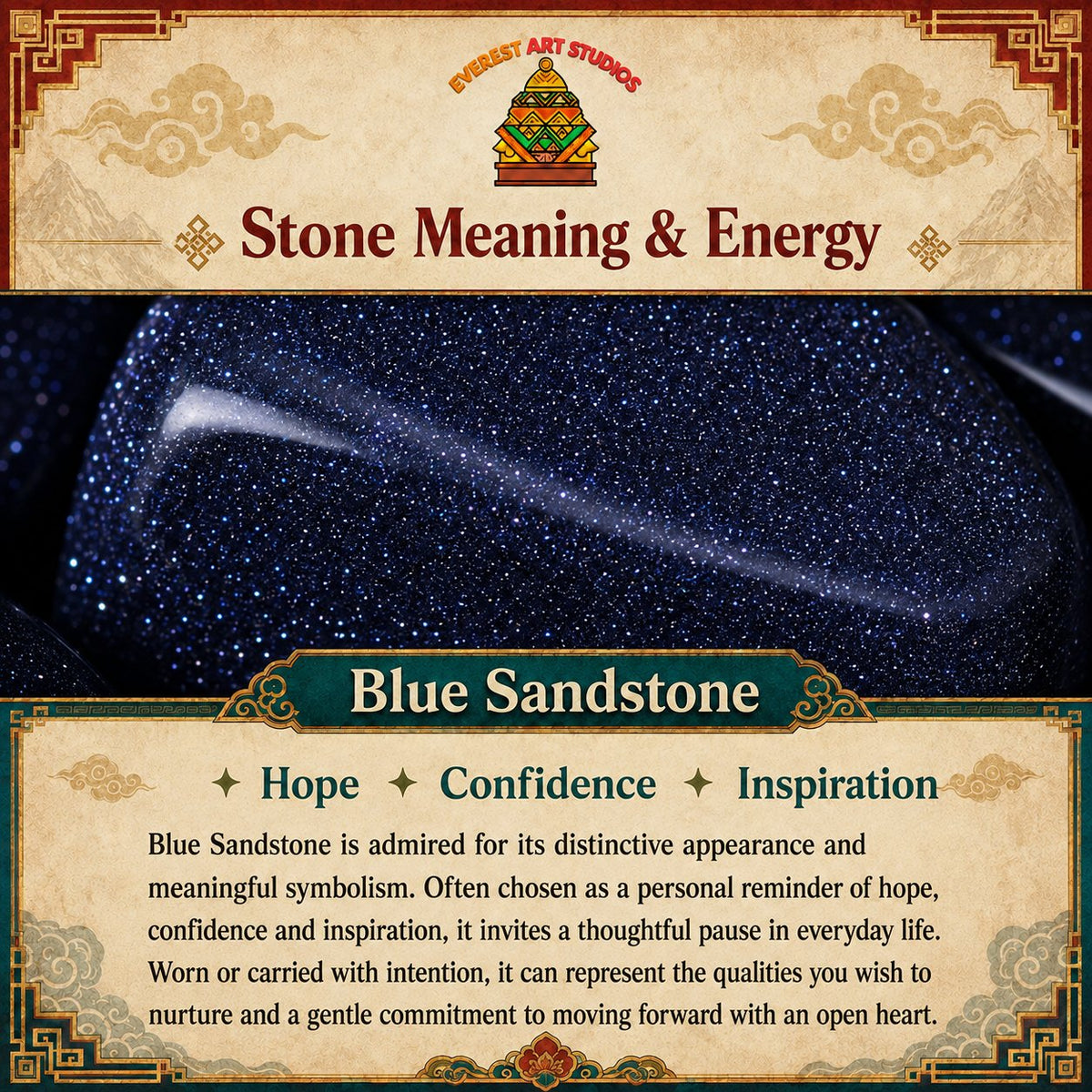 Everest Art Studios — blue sandstone meaning and symbolism