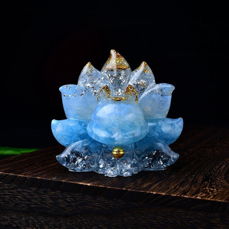 Buddha Stones Small Various Stone Pink Crystal Citrine Amethyst Nine Tailed Fox Warmth Home Decoration